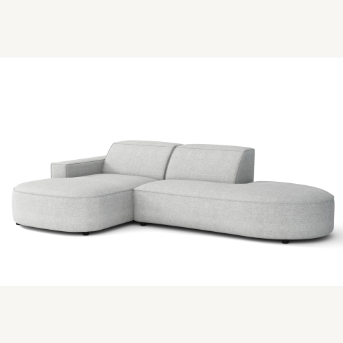 Olio Autentico Sofa narożna w kształcie litery L Tkanina Raven 6